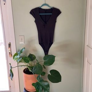 Black Bodysuit with Bow